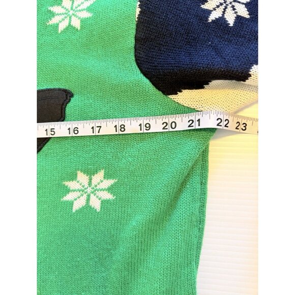 Jolly Sweaters Cow Country Western Kitsch Ugly Colorful Christmas Sweater Size L - Picture 9 of 11